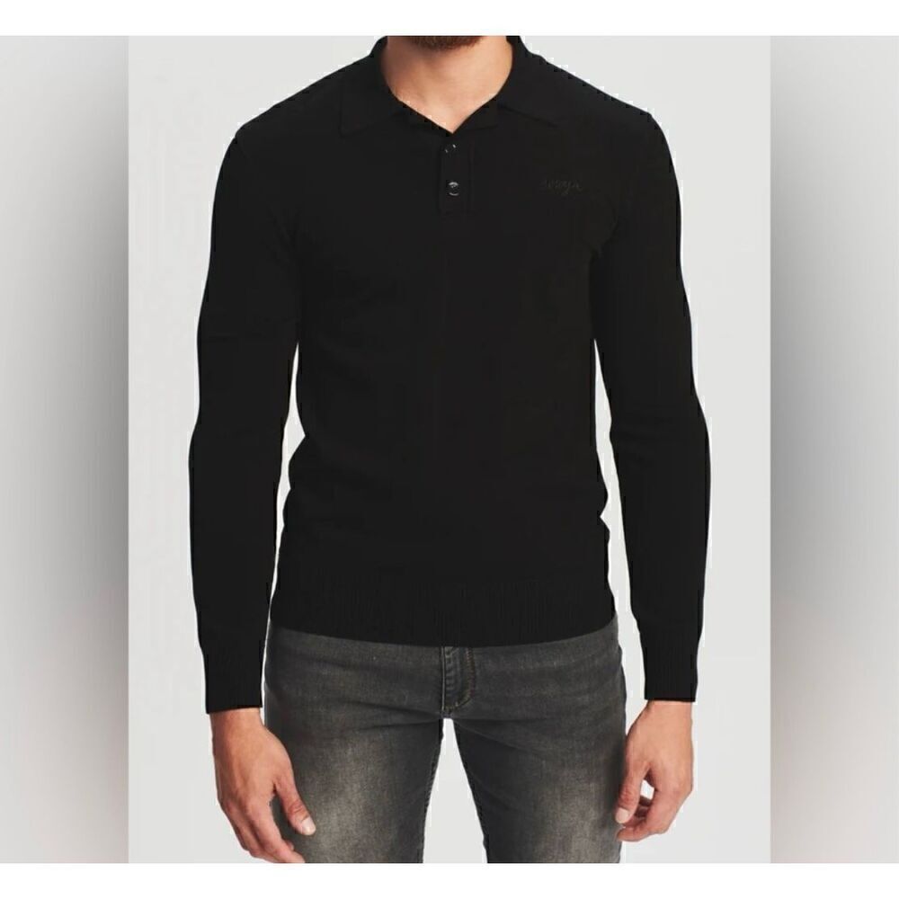 SER.O.YA MEN'S TICO SHIRT LONG SLEEVE IN BLACK SIZE XL